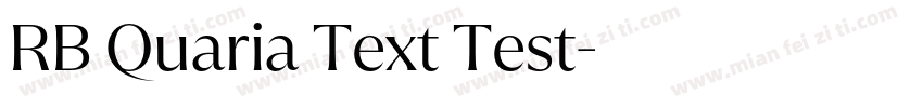 RB Quaria Text Test字体转换